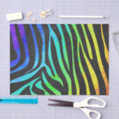 Zebra, zwarte en regenboogafdrukken tissuepapier (Craft)