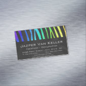 Zebra, zwarte en regenboogafdrukken visitekaartje magneet (Voorbeeld)