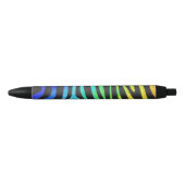 Zebra, zwarte en regenboogafdrukken zwarte inkt pen (Voorkant)