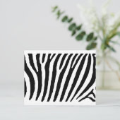 Zebra, zwarte en witte lijnen briefkaart (Staand voorkant)