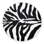 Zebra zwarte en witte printpenningen keramische knop (Voorkant)