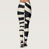 Zebra zwarte en witte streep leggings (Achterkant)