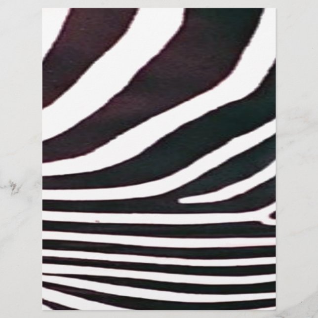 Zebra zwarte en witte strepen afdrukken (Voorkant)