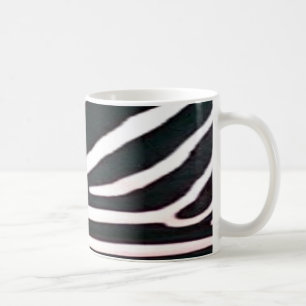 Zebra zwarte en witte strepen afdrukken koffiemok