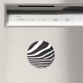 Zebra zwarte en witte strepen afdrukken magneet (Insitu (Vaatwasser))