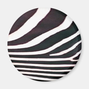 Zebra zwarte en witte strepen afdrukken magneet