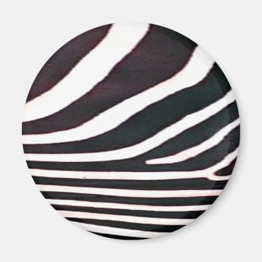Zebra zwarte en witte strepen afdrukken magneet (Voorkant)