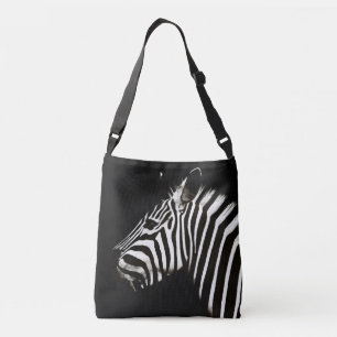 Zebra zwarte en witte strepen crossbody tas