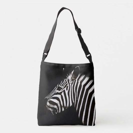 Zebra zwarte en witte strepen crossbody tas (Achterkant)