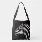 Zebra zwarte en witte strepen crossbody tas (Voorkant)