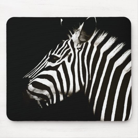 Zebra zwarte en witte strepen muismat (Voorkant)