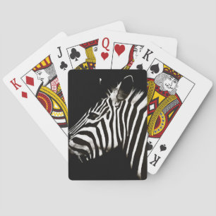 Zebra zwarte en witte strepen pokerkaarten