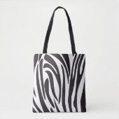Zebra zwarte en witte strepen, rendy ontwerp tote bag (Voorkant)