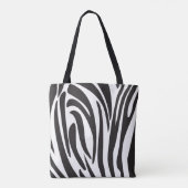 Zebra zwarte en witte strepen, rendy ontwerp tote bag (Achterkant)