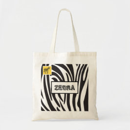Zebra zwarte en witte strepen, rendy ontwerp tote bag