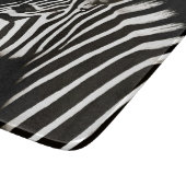 Zebra zwarte en witte strepen snijplank (Hoek)
