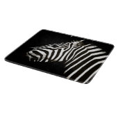 Zebra zwarte en witte strepen snijplank (Hoek)