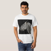Zebra zwarte en witte strepen t-shirt (Voorkant volledig)