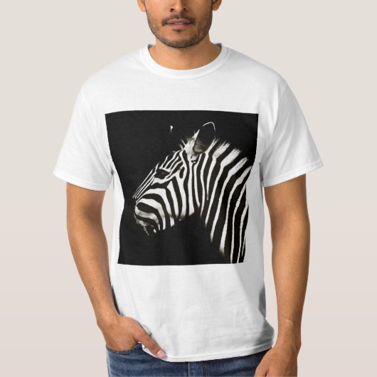 Zebra zwarte en witte strepen t-shirt (Voorkant)