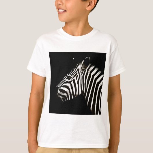 Zebra zwarte en witte strepen t-shirt (Voorkant)