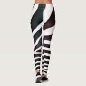Zebra zwarte en witte stripes - AfdrukLeggings Leggings (Achterkant)