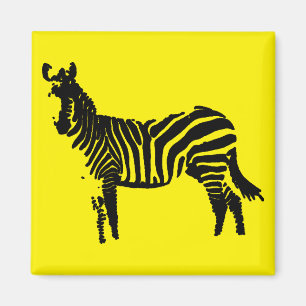 Zebra Zwarte Silhouet Koelkastmagneet Magneet