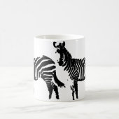 Zebra Zwarte Silhouet Mok of Reis Mok (Center)