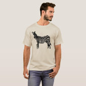 Zebra Zwarte Silhouet T-shirt (Voorkant volledig)