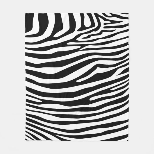 Zebra zwarte witte, stijlvolle patrooncartridge fleece deken (Voorkant)