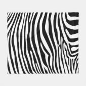 Zebra zwarte witte, stijlvolle patrooncartridge fleece deken (Voorkant (Horizontaal))