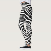 Zebra zwarte witte strepen   leggings (Links)