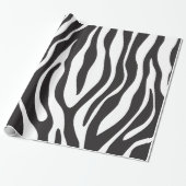 Zebra zwarte & witte strips cadeaupapier (Uitgerold)