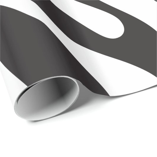 Zebra zwarte & witte strips cadeaupapier (Rol Hoek)