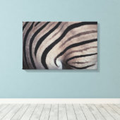 Zebraafdruk Canvas Afdruk (Insitu (Houten vloer))