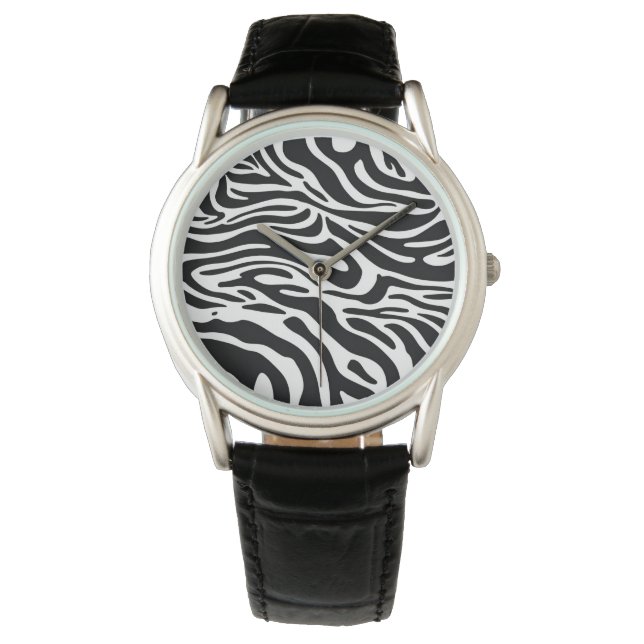 Zebraafdruk Horloge (Voorkant)