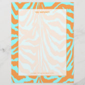 Zebraafdruk, retrokleuren briefhoofd ontwerp (Voorkant)