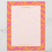 Zebraafdruk, retrokleuren gepersonaliseerd briefhoofd (Voorkant)