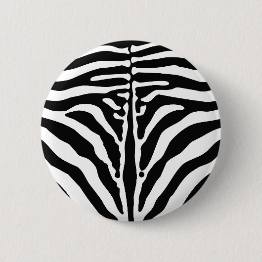 Zebraafdruk Ronde Button 5,7 Cm (Voorkant)