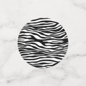 Zebraafdruk, strepen, zwart en wit, Baby shower Confetti (Kleine voorkant)