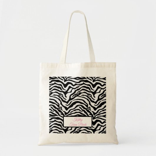 Zebraafdruk Tote Bag (Voorkant)