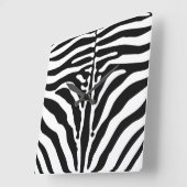 Zebraafdruk Vierkante Klok (Hoek)