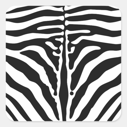 Zebraafdruk Vierkante Sticker (Voorkant)