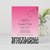 zebraafdrukken; bloeiende verjaardag kaart (Staand voorkant)