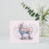 Zebracorn zebra-unicorn briefkaart (Staand voorkant)