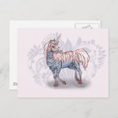 Zebracorn zebra-unicorn briefkaart (Voorkant / Achterkant)