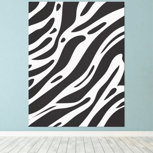 Zebradruk Canvas Afdruk (Insitu (Houten vloer))