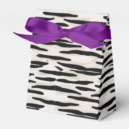 Zebradruk feestgunstdoos met lint bedankdoosjes (Voorkant Zijde)