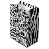 Zebradruk Medium Cadeauzakje (Achterkant Gekanteld)