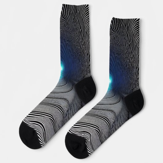 Zebradruk optische illusie, sokken (Links)