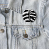 Zebradruk (zwart) ronde button 5,7 cm (In situ)